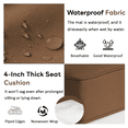 thumbnail image 3 of YLLN 14-Piece Outdoor Sectional Cushions, 4" Thick Patio Replacement Set, Waterproof with Zipper, Washable Seat Cushion for 6-Seat Wicker Rattan Conversation Sets, Brown, 3 of 7