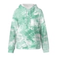 thumbnail image 6 of Ccpelsie Girls Tie Dye Sweatshirts Loose Casual Hoodies Long Sleeve Pullover Hooded Tops With Pockets(Green,3-4 Years), 6 of 6