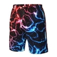thumbnail image 4 of Fotbe Red And Blue Lightning Trajes de Baño Estampados para Hombre, Shorts de Verano de Secado Rápido, Ropa de Playa, Bañadores-3X-Large, 4 of 6