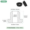 thumbnail image 3 of Uxcell 2-Pack 1.82 Inch Drill Hole, 1.38 Inch ID Silicone Rubber Grommets for Wiring, Wire Cable, Hole Plugs, Desk, Water Pipe, Hydroponic, Irrigation [Black], 3 of 6