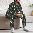 thumbnail image 7 of Hirioo Ballerina Frogs for Men's Pajama Sets 2 Piece Pjs Men's Long-Sleeved Pajama Set Button Down Sleepwear,S-XXL-Medium, 7 of 7