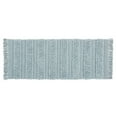 thumbnail image 3 of VCNY Home Savannah Fringe Blue Stripe Cotton Blend Bath Runner Rug, 24" x 60", 3 of 5