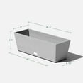 thumbnail image 2 of Veradek Pure Series Window Box 25" Plastic Planter - Gray, 2 of 6