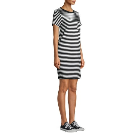 Time and Tru - Time and Tru Women's T-Shirt Dress with Chest Pocket ...