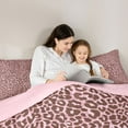 thumbnail image 5 of Manfei Wildlife Cheetah Hide Bedding Comforter Set,Safari Animal Leopard Twin Comforter Sets,Pink Brown Bedding Set For Kids,Super Cozy Room Decor Reversible,2-Piece, 5 of 8