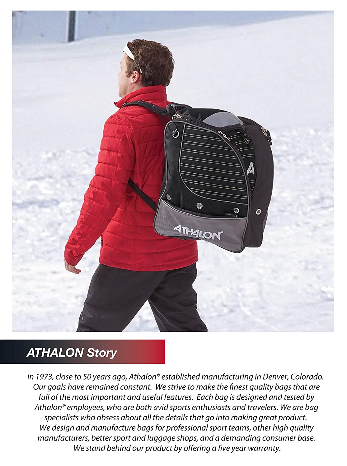 Athalon PERSONALIZEABLE ADULT BOOT BAG/BACKPACK – SKI - SNOWBOARD – HOLDS EVERYTHING – (BOOTS, HELMET, GOGGLES, GLOVES), 100% Other Fibers By Visit ...