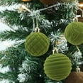thumbnail image 6 of Christmas Tree Velvet Ornaments Set,12pcs Velvet Balls,Flocked Velvet Christmas Tree Decorations,Elegant Velvet Holiday Ornaments|YISHFHP(6cm 12PCS), 6 of 11