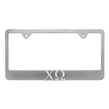 Omega License Plate Frame - Chi Omega Matte License Plate Frame