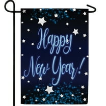 America Forever Happy New Year Garden Flag - 12.5 x 18 Inch New Year Starlight Firework Celebration Flag - Seasonal Yard Outdoor Decorative Double Sided Flag
