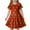 Red, variant on Girl's Dresses Children's Fashion Polka Dot Print Slim Short Sleeve Kids Clothes