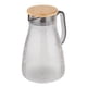 thumbnail image 4 of Jarra de agua fría y caliente con tapa de bambú, jarra de bebidas multiusos resistente al calor de 50oz, jarra para nevera para agua fría y caliente Gris, 4 of 9