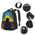 thumbnail image 3 of Daiia Abstract Starry Sky Backpack for Men and Women -Durable Backpack Large Capacity, Water-Resistant Bag with Adjustable Straps and Laptop Compartment, 3 of 7