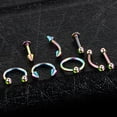 thumbnail image 4 of 8 piezas de material acero inoxidable multicolor / labio / de aro para cejas Stud Tragus Piercings de barra recta 10mm, 4 of 8