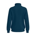 thumbnail image 3 of Winter Sweatshirts for Women Solid Half-Zip Hoodless Sweatshirt Stand-Collar Casual Cute Pullover Tops Lightweight Sweatshirt with Pockets, 3 of 3