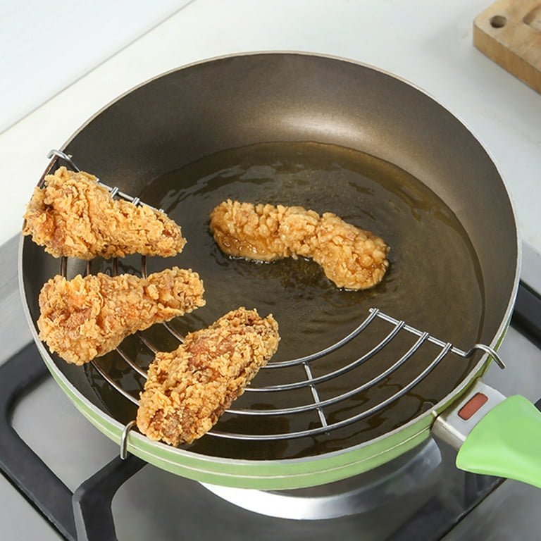Yin 24 26 28 30cm Stainless Steel Semi circular Frying Pan Oil
