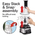 thumbnail image 6 of Hamilton Beach Professional 12 Cup Spiralizing Food Processor with Stack & Snap Design, Black, 6 of 10