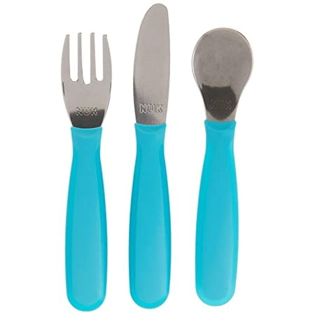 

NUK Kiddy Cutlery Fork Knife and Spoon Set 3 Pack 18+ Months