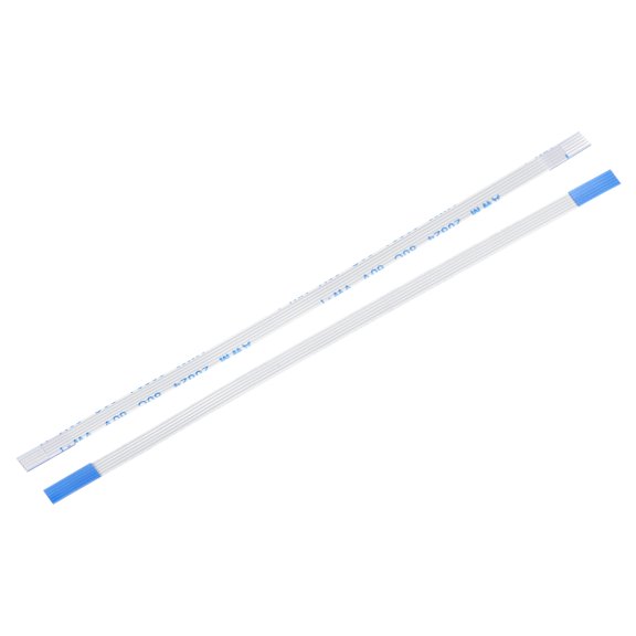 Uxcell 3.94'' 5 Pins FFC FPC Flat Flexible Cable (A Type)Plastic Metal White 20pcs