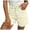 Beige, variant on felwors Women's High Waist Beige Denim Shorts 2026 Trendy Raw Hem Stretchy Casual Shorts for Daily Vacation Wear（Grey， L）