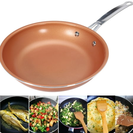 9.5'' Non-stick Copper Steel Round Frying Pan Ceramic Coating Induction