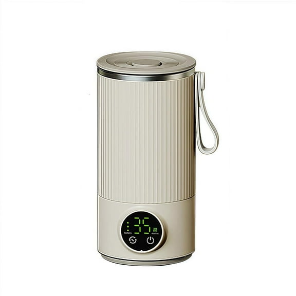 AOOOWER Portable Cordless 4 In 1 Milk Frother And Steamers with Temperature Control Screen and Stainless Steel Touch Control