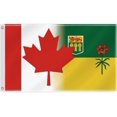 thumbnail image 1 of Czcpp-3x5 FT Drapeau Combo Province de Saskatchewan, Grand Décor Canadien, Bannière en Polyester Imprimé Numérique Double Face avec Illets en Laiton en Haut pour Parade en Plein Air Intérieur, 1 of 4