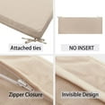thumbnail image 5 of Magpie Patio Bench Cushion Cover 48x18x3 Inch, NO Insert! Water Resistant UV Protection Outdoor Swing Loveseat Replacement Cover with Zipper-Beige, 5 of 6