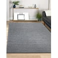 thumbnail image 5 of 5' x 8' Gray Wool Striped Hand Woven Area Rug, 5 of 10