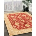 thumbnail image 2 of Ahgly Company Indoor Round Abstract Orange Red Oriental Area Rugs, 6' Round, 2 of 6