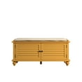 thumbnail image 2 of Weston Home Georgia Entryway Storage Bench with Cushion, Yellow, 2 of 6