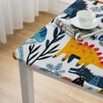 thumbnail image 5 of Acheng Dinosaur Tree Pattern Square Tablecloth Outdoor Fitted 100% Polyester Fiber 46*46, 5 of 8