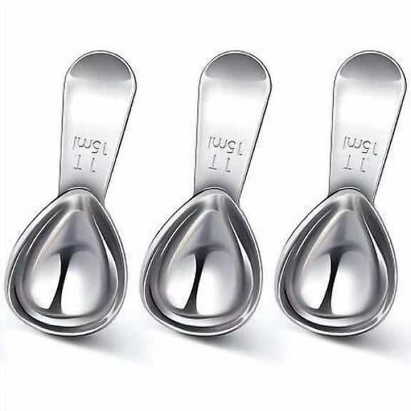 Stainless Steel Coffee Measuring Scoop-Short Handle Tablespoon For Kitchen 15Ml