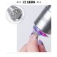 thumbnail image 5 of Mini secador de uñas con luz ultravioleta para uñas, mini prensador de lámpara de uñas LED ultravioleta con cabezal de silicona, luz ultravioleta pequeña portátil para uñas de gel, accesorios de uñas Namotu CZMR-ZC386-4, 5 of 6