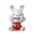 thumbnail image 2 of fastboy Chinese Rabbit Statue Bunny Figurine Craft for Holiday Store Decoration Lucky, 2 of 9
