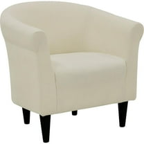 Fox Hill Trading Marlee Traditional Fabric & EPS Club Chair in Off White
