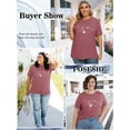 thumbnail image 5 of XCHQRTI Daisy T Shirts Women Plus Size Graphic Tshirts Casual Short Sleeve Oversized Tee, 5 of 7
