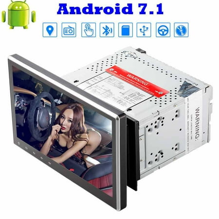 Country Style Entertainment Units Android 7.1 Nougat car styling HD 1024x600 Quad-Core Car Stereo Autoradio Double Din Head Unit GPS Navigation DVD CD Player Car Entertainment Bluetooth WIFI Radio RDS FM/AM Receiver Support OBD 3G/4G ()