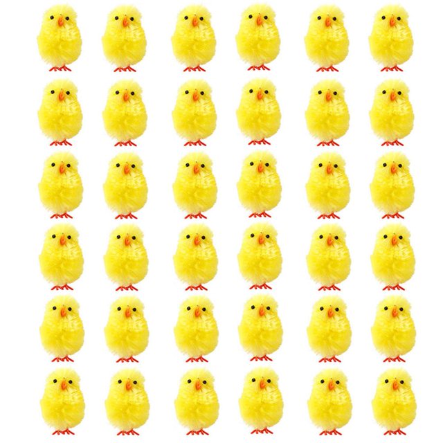 Mini Pollitos De Pascua Amarillo Decoración De Pascua Juguete Simulación Mini Pollitos Primavera Hogar Jardín Decoración Fiesta Favores Y Regalos Para Niños 36 Uds Serendint HA034556-00
