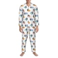 thumbnail image 3 of Hirioo Panda And Rainbow for Men's Pajama Sets 2 Piece Pjs Men's Long-Sleeved Pajama Set Button Down Sleepwear,S-XXL-XX-Large, 3 of 7