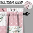 thumbnail image 5 of Vintage Floral Farmhouse Curtains 36 Inch Short - 3 Panel Boho Country Set with Rustic Wildflowers, Rod Pocket, 5 of 6