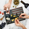 thumbnail image 5 of City Pittsburgh Cutting Board, Grunge Themed American Flag, Decorative Tempered Glass Cutting and Serving Board, in 3 Sizes, by Ambesonne, 5 of 5