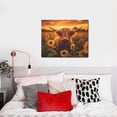 thumbnail image 4 of Lsque Vintage Sunflower Cow B Print Wall Art – Decorative Picture for Living Room, Bedroom, and Office (Horizontal), 4 of 6