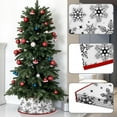 thumbnail image 3 of Christmas Tree Collar Red Velvet Folable Snowflake Christmas Tree Ring Tree Skirt for Artificial Trees Base Stand Cover Christmas Tree Decoration Tree Basket for Party Home Decorations, 3 of 7
