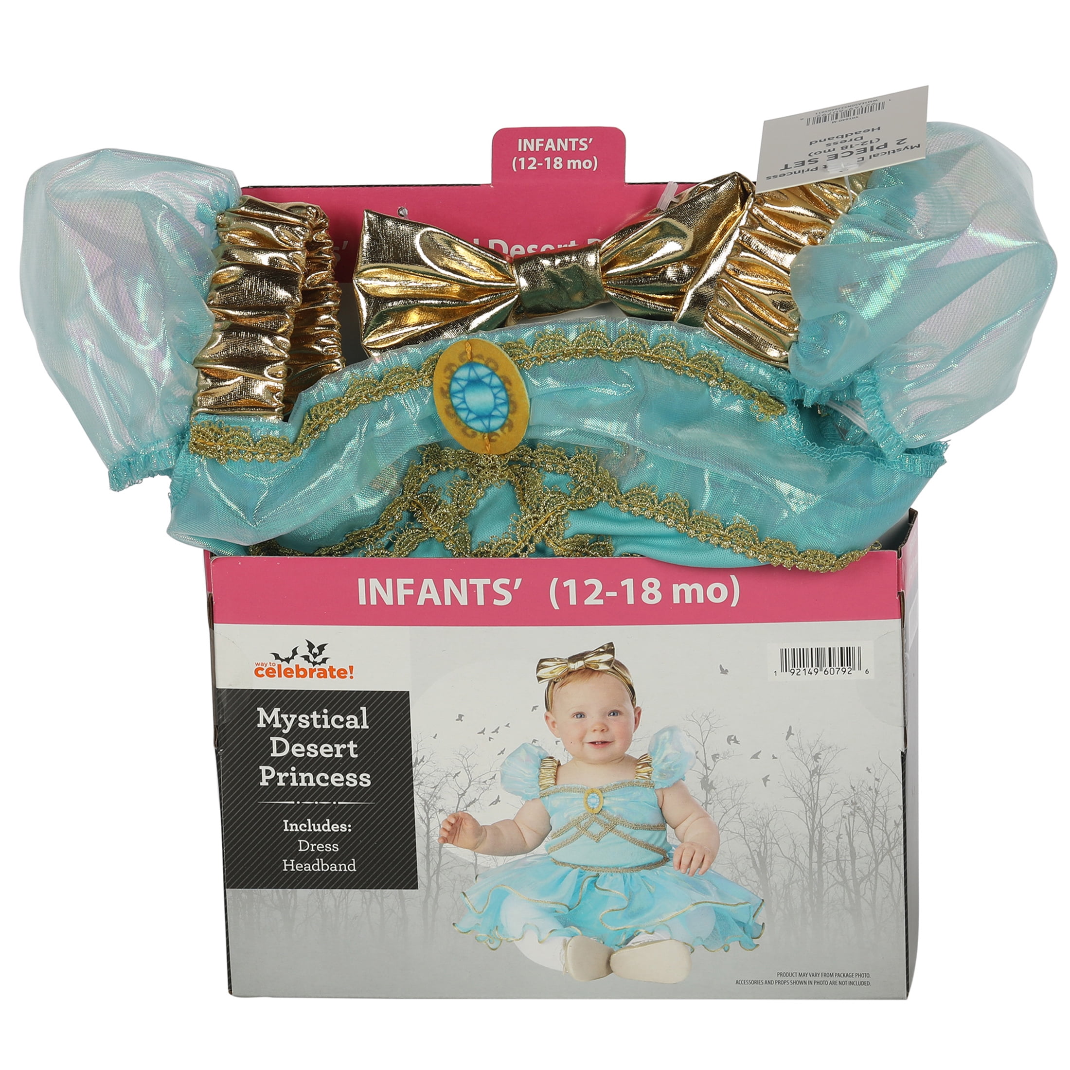 Mystical Desert Princess, Halloween Costume for Infant, Blue, Size 12-18M, by Way to Celebrate