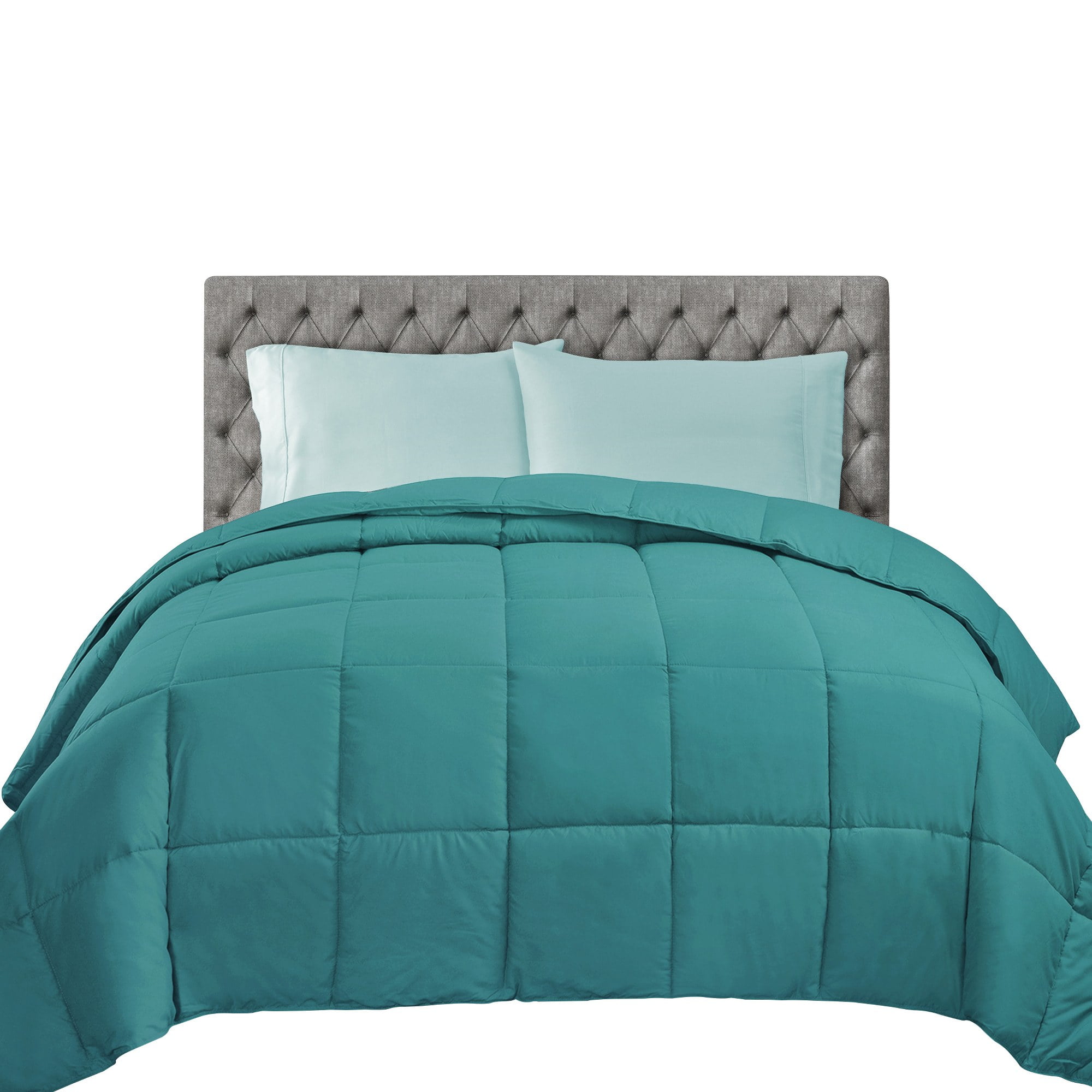 Superior Classic Reversible Comforter, Twin, Turquoise