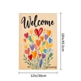 thumbnail image 4 of Amhnf Welcome Heart Flowers Garden Flag For Home Outdoor Garden Yard Decor 12x18 inch, 4 of 5
