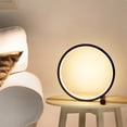 thumbnail image 1 of Lámpara de mesa LED de 25CM, lámparas circulares de escritorio para dormitorio, lámpara de noche para sala de estar, lámpara de noche redonda táctil, decoración de luz nocturna, 1 of 5
