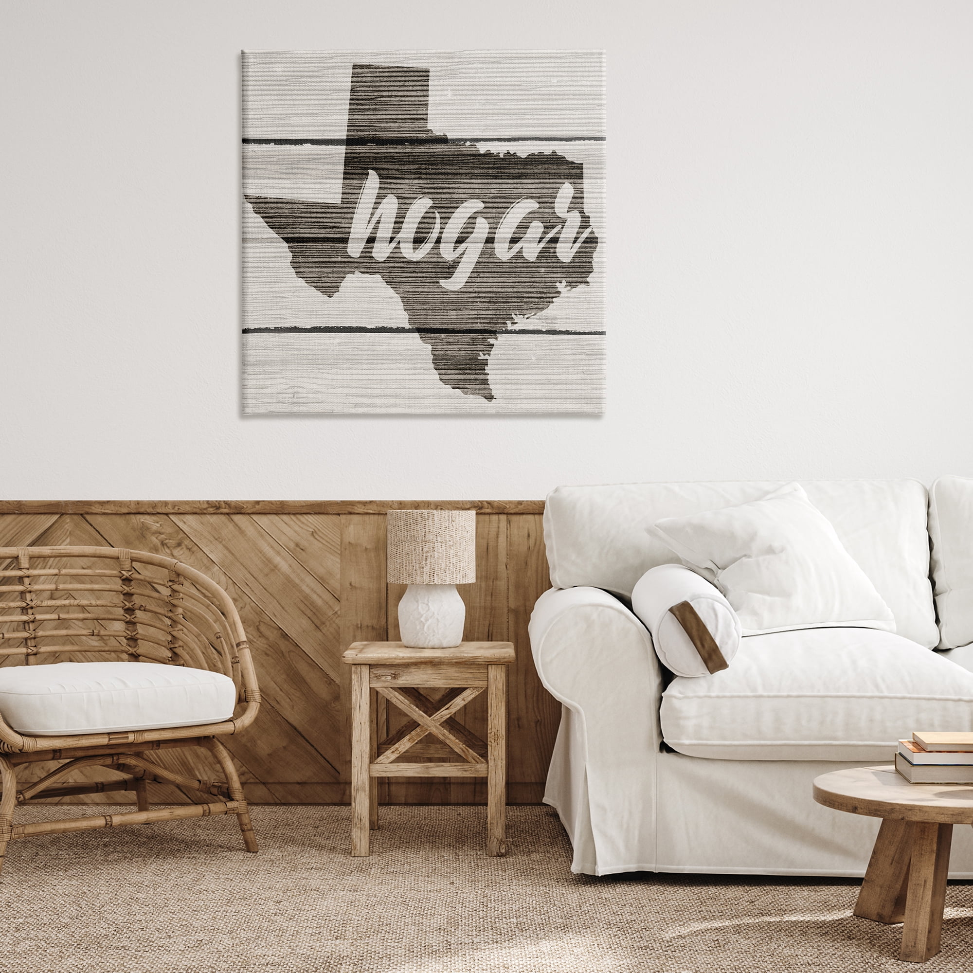 Stupell Industries Hogar Estado de Texas U.S. States and Territories Painting Wrapped Canvas Art Print Wall Art, 36 x 36