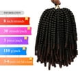 thumbnail image 4 of SHCKE Dreadlock Wigs 8" Pre-twisted Spring Twist Braids Synthetic Braiding Short Wigs Twist Braided Wigs for Women, 4 of 5