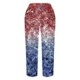 thumbnail image 4 of Roncen Women's Summer Printed Capri Pants - Comfortable Loose Fit Wide Leg Trousers with Casual Style & Patriotic Design, 4 of 5